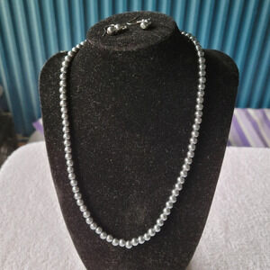 Hematite  Necklace and Earrings